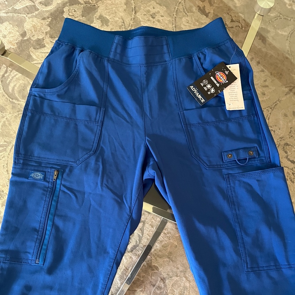 NWT- Dickies DK 195 scrub bottoms-Electric Blue Small/ Petite